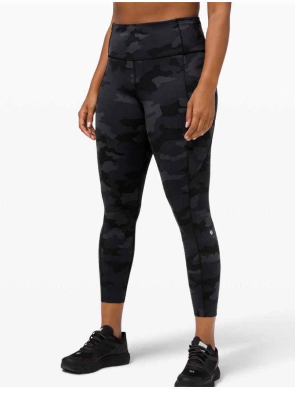 Lululemon Women’s Sz 6 Gray Camo Leggings High Rise Fast And Free Nulux